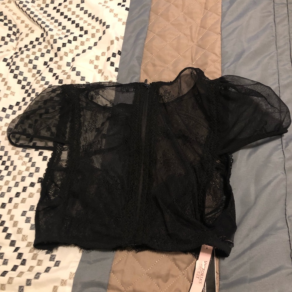 Victoria Secret Black or Lavender Lace Crop Top